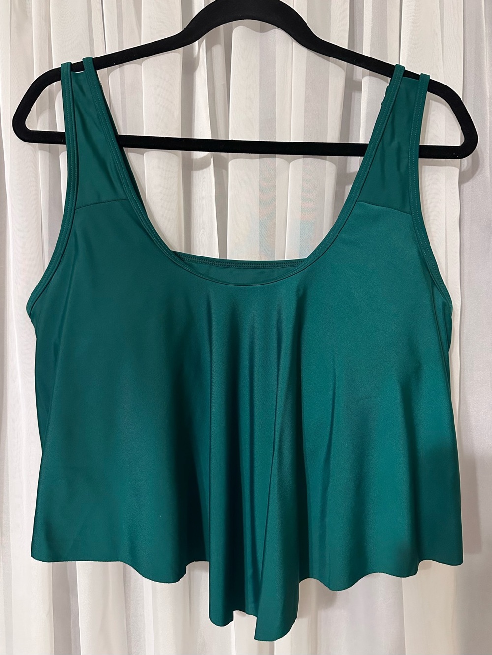 Emerald Green Flowy Bikini Tank Top Size XXL